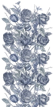 Framed Ice Blue Botanical II Print