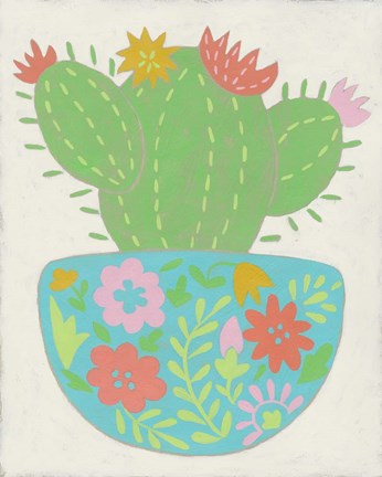 Framed Happy Cactus IV Print