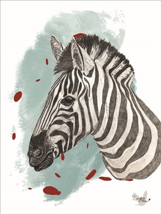 Framed Safari Zebra Print