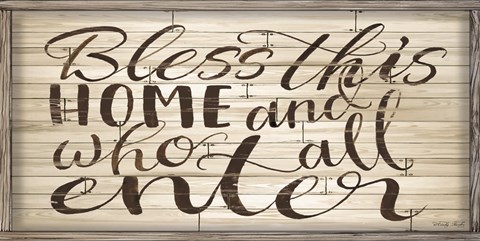 Framed Bless this Home Print