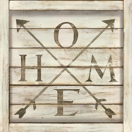 Framed Home Arrows Square Print