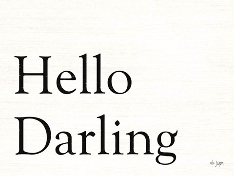 Framed Hello Darling Print
