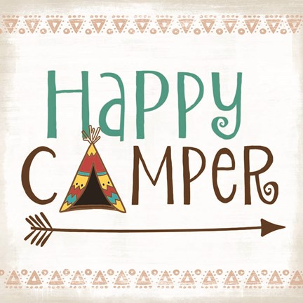 Framed Happy Camper Print