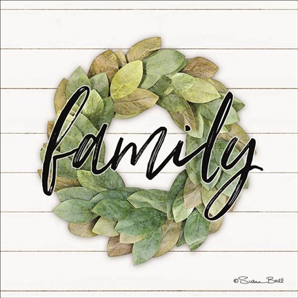 Framed Family Wreath Print