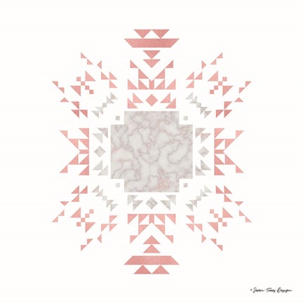 Framed Pink Aztec I Print