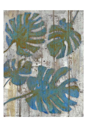Framed Distressed Palms Print
