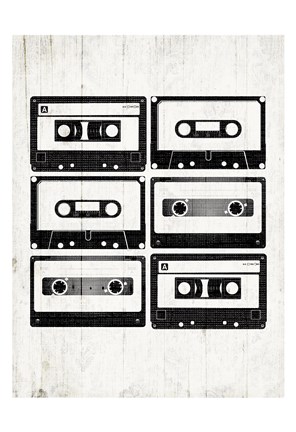 Framed Tapes On Deck Print