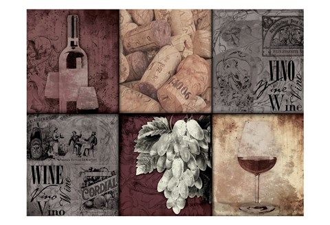 Framed Wine And Corks Print