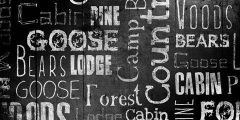 Framed Lodge Words Mate Print