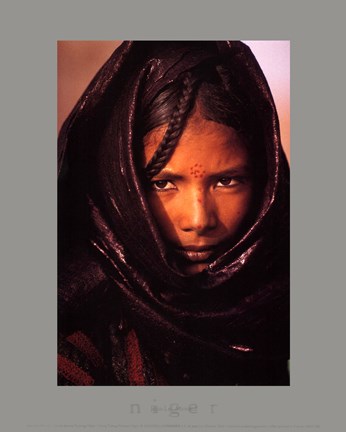Framed luc Manaud - Young Tuareg Woman, Niger Print
