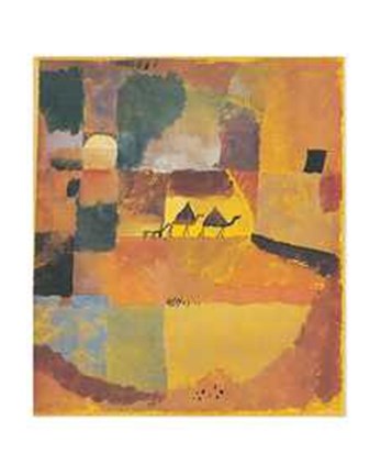 Framed With Two Camels and a Donkey Print