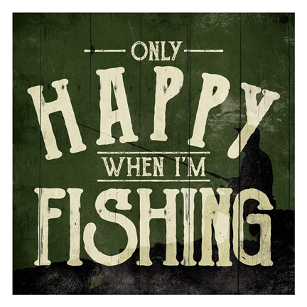 Framed Happy Fishing Print