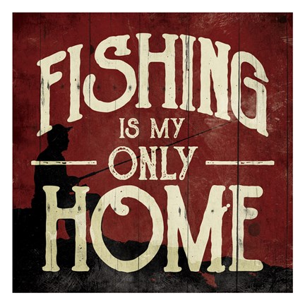 Framed Fishing Home Print