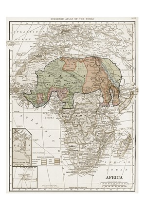 Framed Safari Map Print