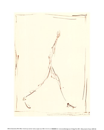 Framed Man Walking Print