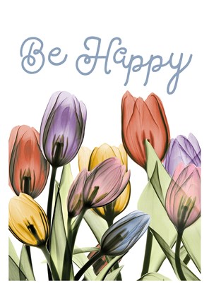 Framed Happy Tulipscape Print