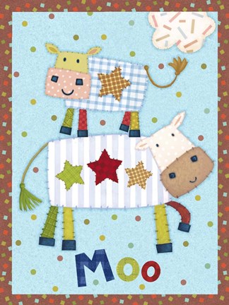 Framed Farm Friends I Print