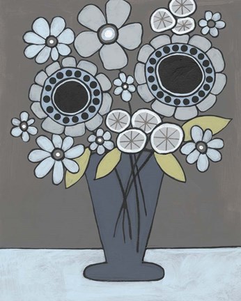 Framed Happy Garden Flowers II Print