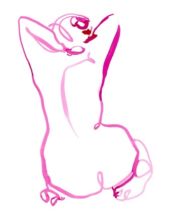 Framed Bold Blind Contour II Print