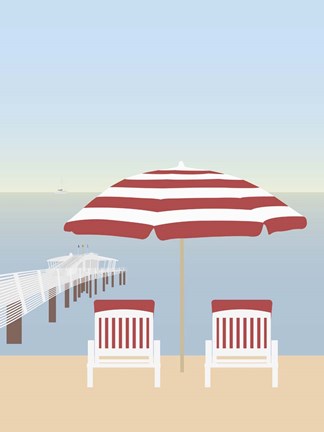 Framed Lido di Camaiore I Print