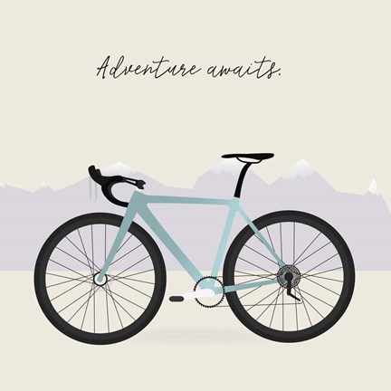 Framed Two-Wheel Travel I Print