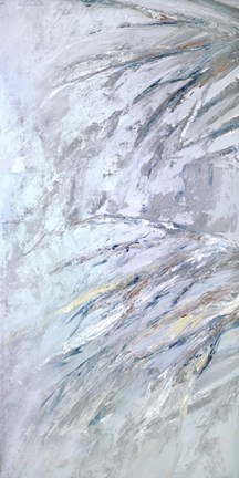 Framed Grey Palms II Print