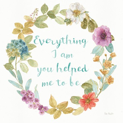 Framed Rainbow Seeds Wreath III Everything Print