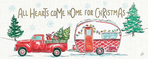 Framed Christmas in the Country VIII All Hearts Print