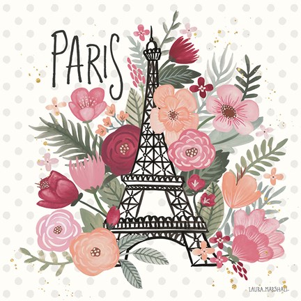 Framed Paris is Blooming II Print