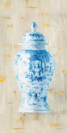 Framed Ginger Jar II Light Crop Print