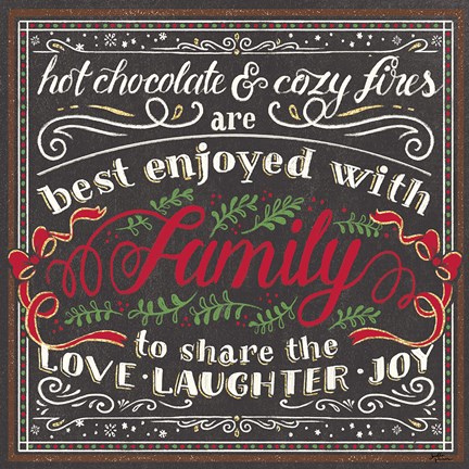 Framed Winter Wonderland VII Brown Red Print