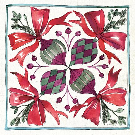 Framed Seasonal Charm IX Print