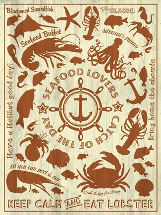 Framed Seafood Print