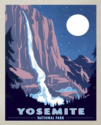 Framed Yosemite New Night Print