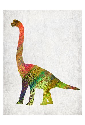 Framed Bright Dino 2 Print