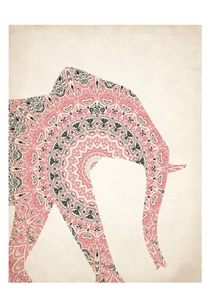 Framed Mandala Elephant 1 Print
