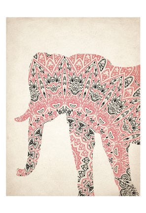 Framed Mandala Elephant 3 Print