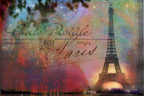 Framed Red Boxes Eifel Tower Print