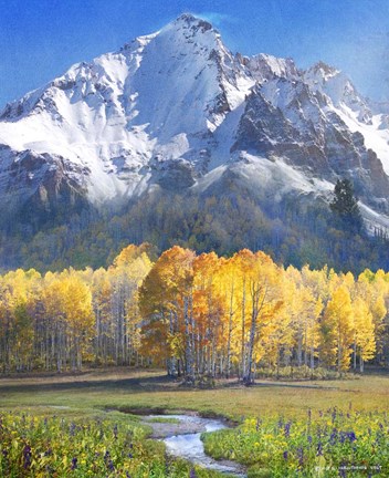 Framed Idyllic Mountain Print