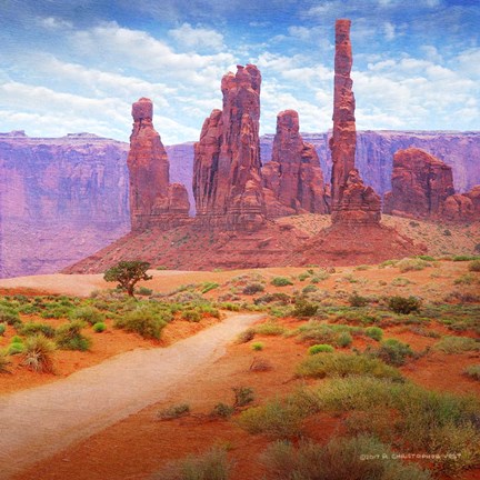 Framed Road To Totem Print