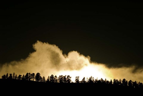 Framed Red Mountain Sunset Arizona Mtns Print