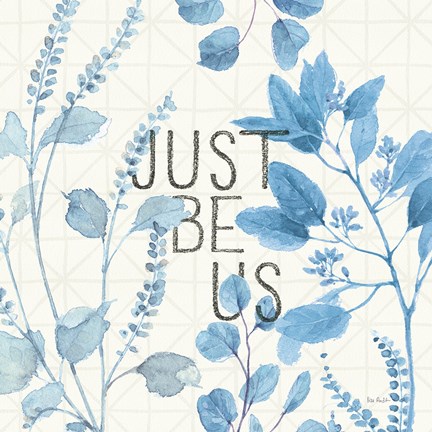 Framed Mixed Greens LXV Blue Print