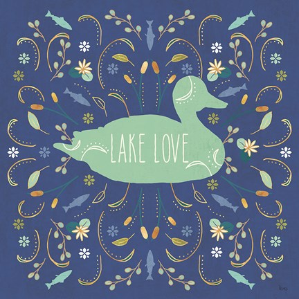 Framed Otomi Lake II Dark Print