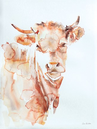 Framed Village Cow Print