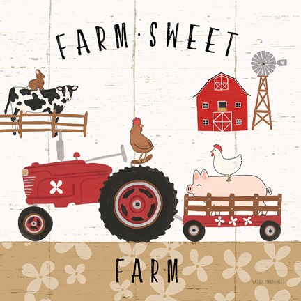 Framed Country Roads V Print