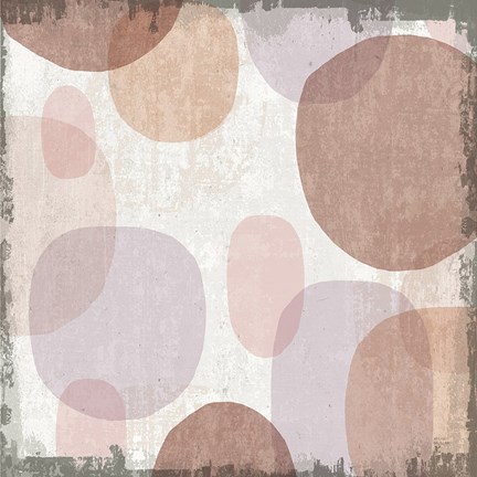 Framed Blush Drips I Print