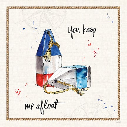 Framed Coastal Buoys VI Print