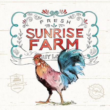 Framed Down on the Farm VI Print