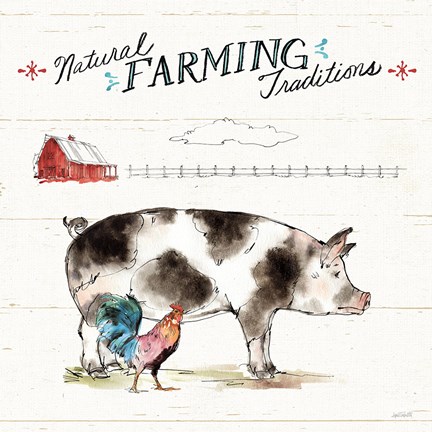 Framed Down on the Farm III Print