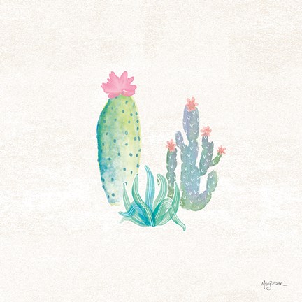 Framed Bohemian Cactus V Print